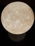 3D Moon Lampshade - NASA Data Design with Dimmable LED Lighting